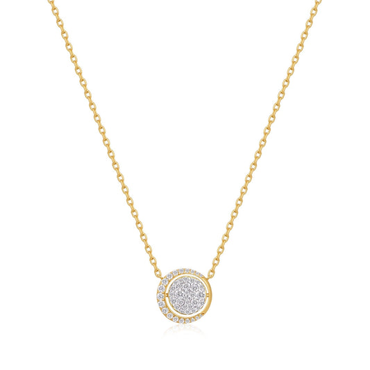 Ania Haie Gold Reversible Pave Moon Evil-Eye Necklace