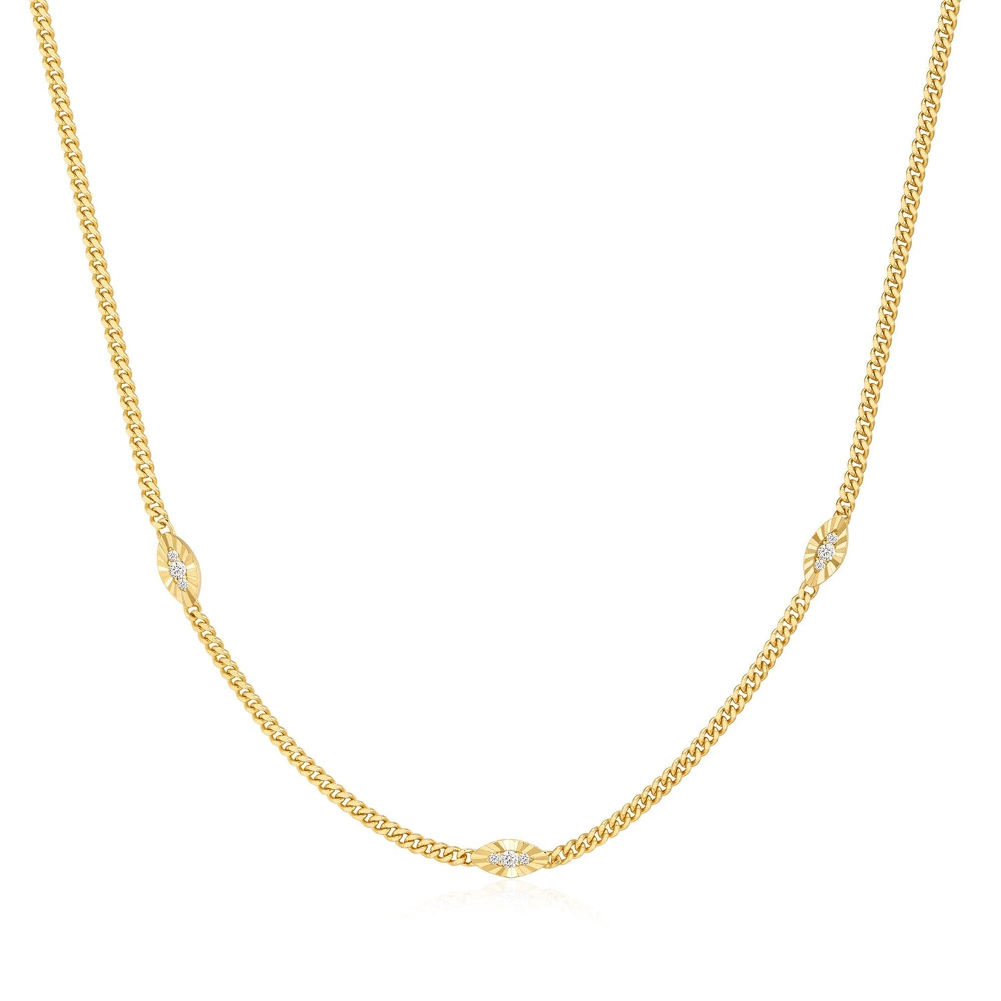 Ania Haie Gold Evil Eye Station Necklace