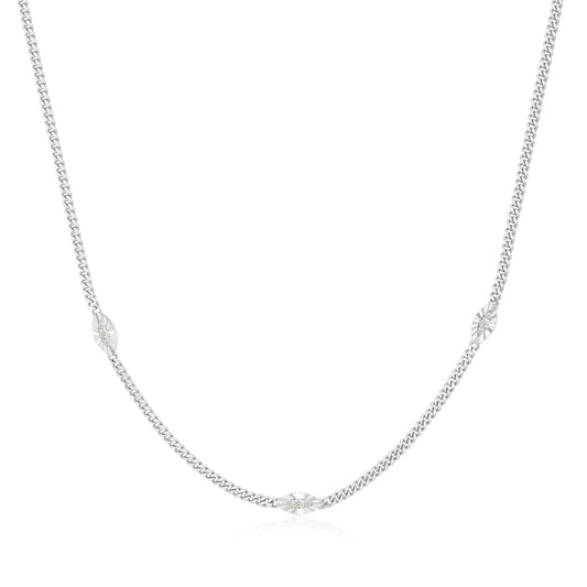 Ania Haie Silver Evil Eye Station Necklace