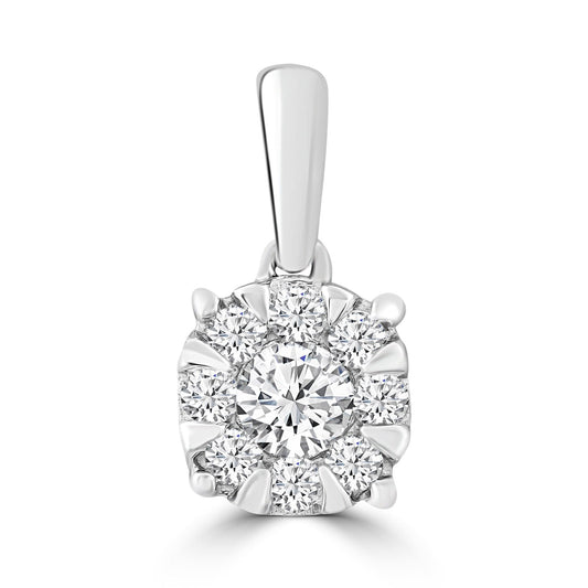 Pendant with 0.25ct Diamonds in 9ct White Gold