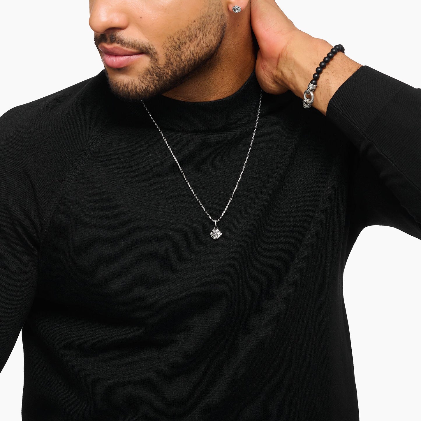 THOMAS SABO Midnight Rose Pendant Small