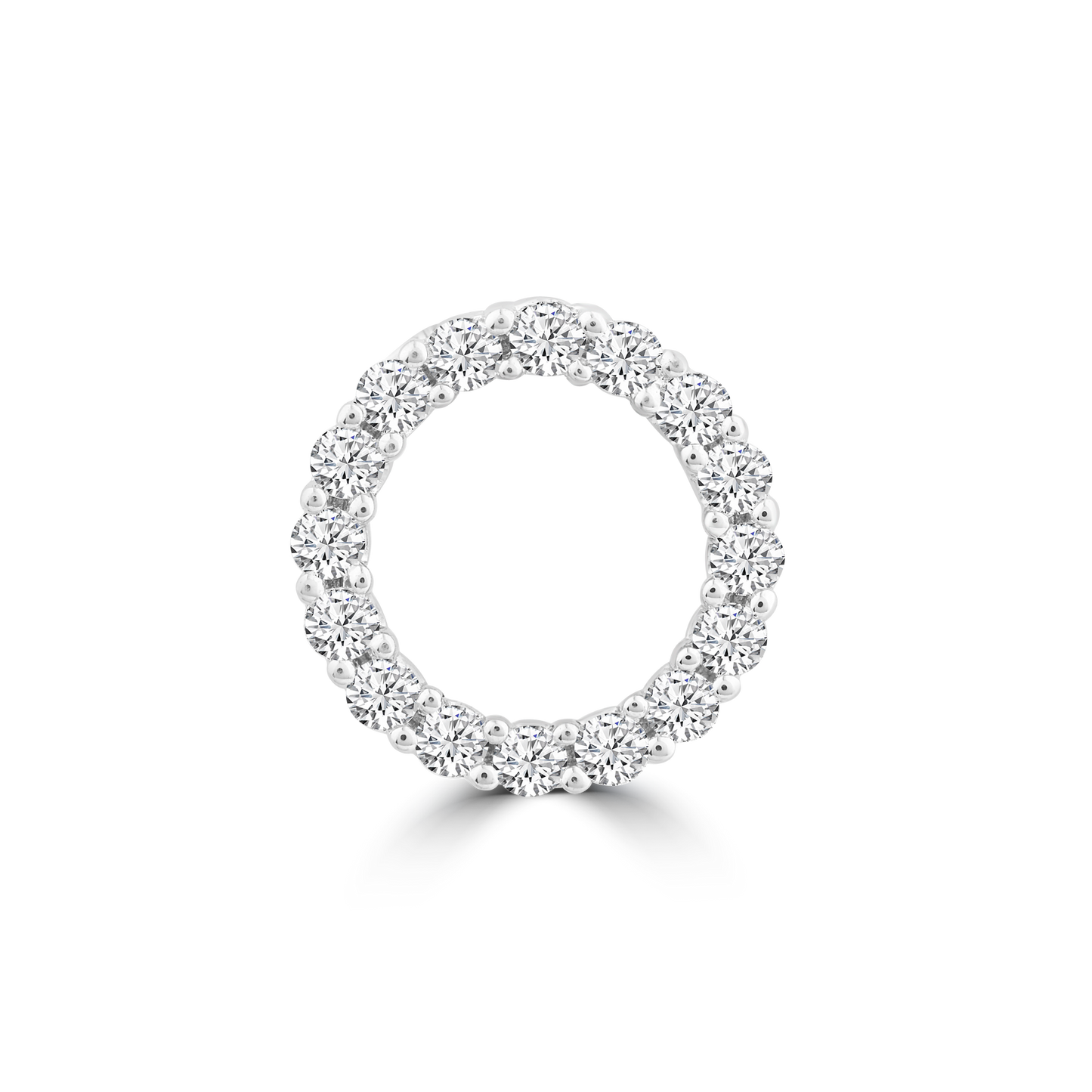 Diamond Pendant with 0.10ct Diamonds in 9ct White Gold - PF-6111-W