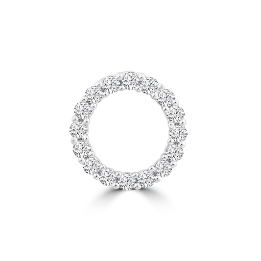 Diamond Pendant with 0.10ct Diamonds in 9ct White Gold - PF-6111-W