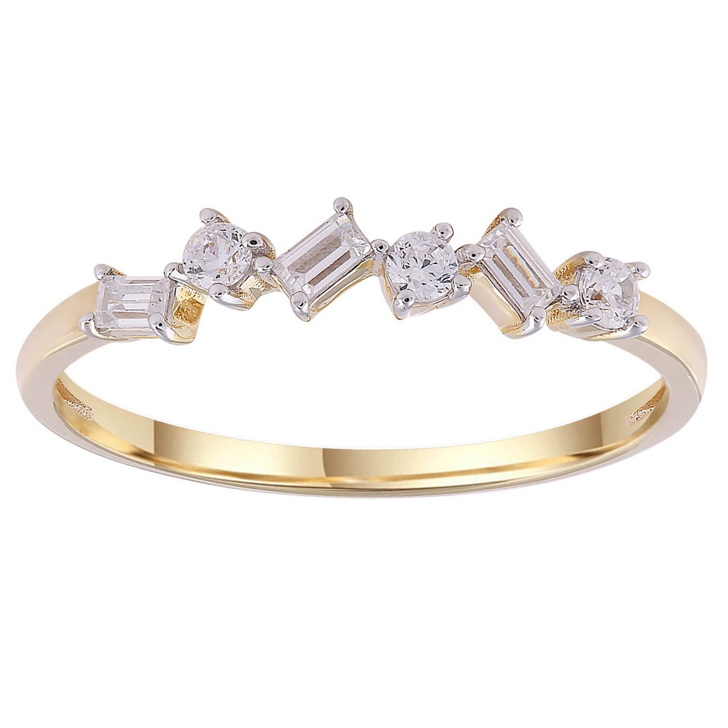 Ring with 0.18ct Diamonds in 9ct Yellow Gold