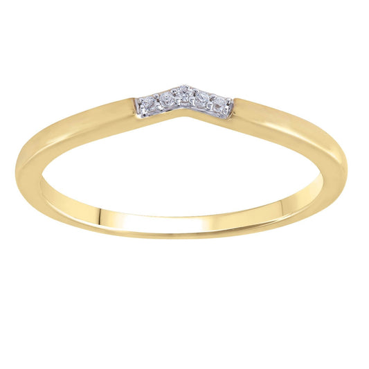 Ring with 0.02ct Diamonds in 9ct Yellow Gold