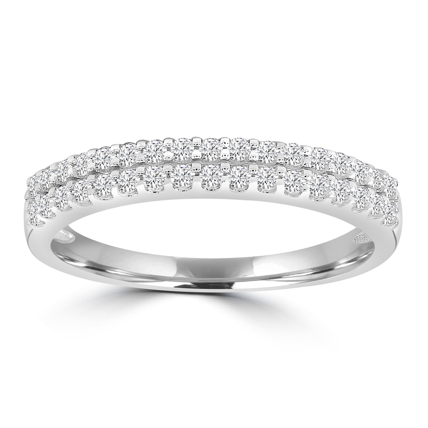 Diamond Ring with 0.25ct Diamonds in 9ct White Gold
