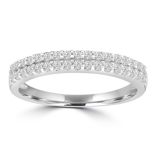Diamond Ring with 0.25ct Diamonds in 9ct White Gold
