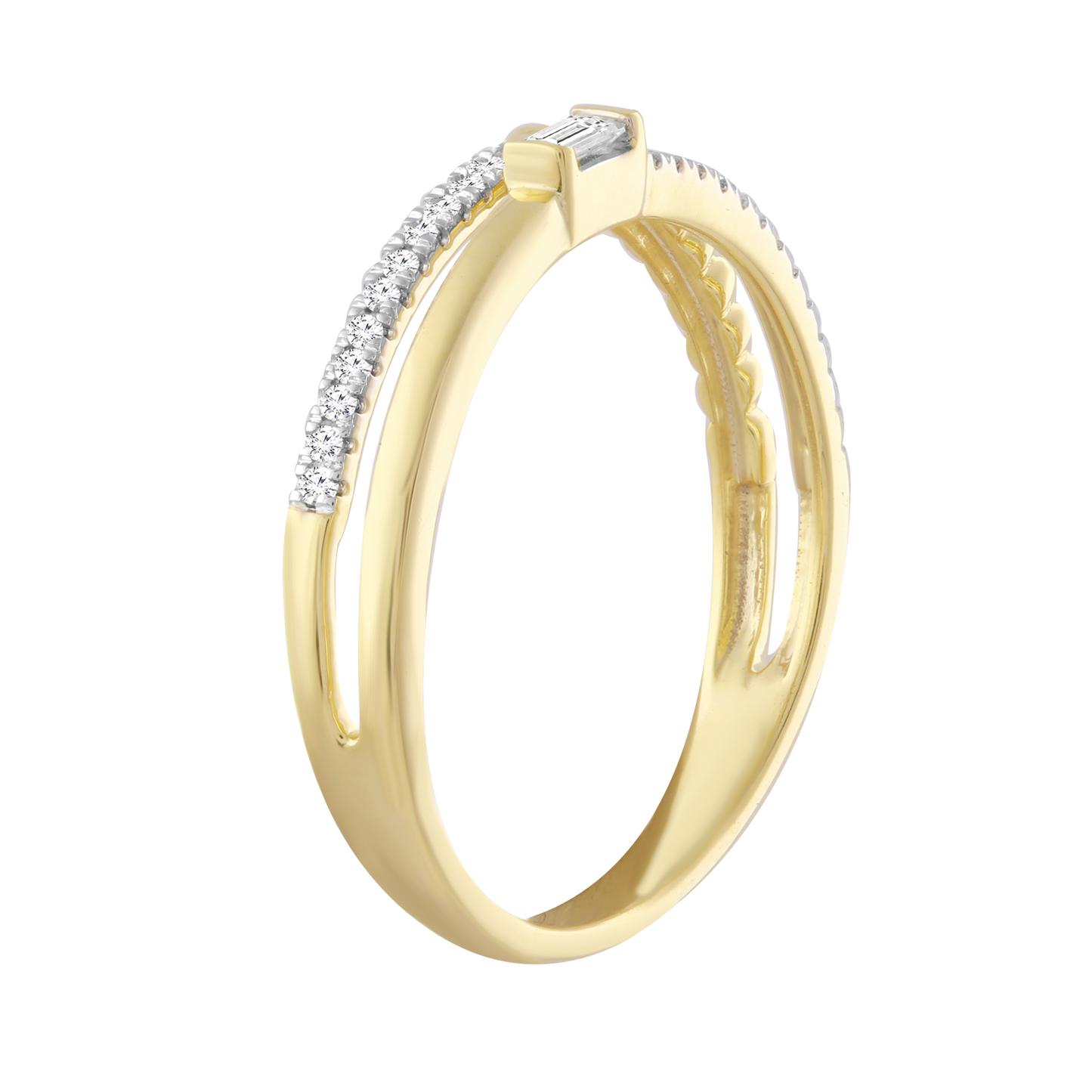 Diamond Ring with 0.10ct Diamonds in 9ct Yellow Gold