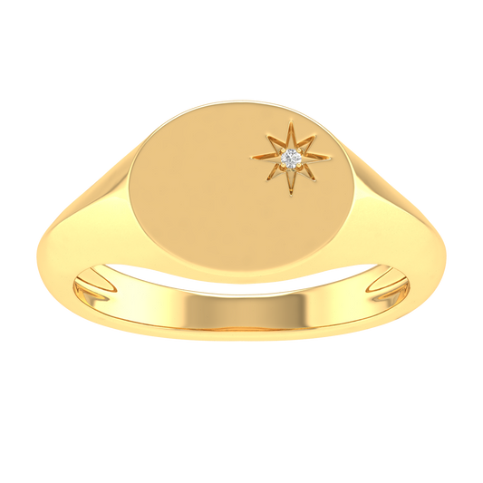0.01ct HI I1 Diamond Ring in 9ct Yellow Gold