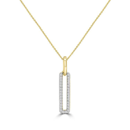 Diamond Necklace 40-45cm with 0.13ct Diamonds in 9ct Yellow Gold