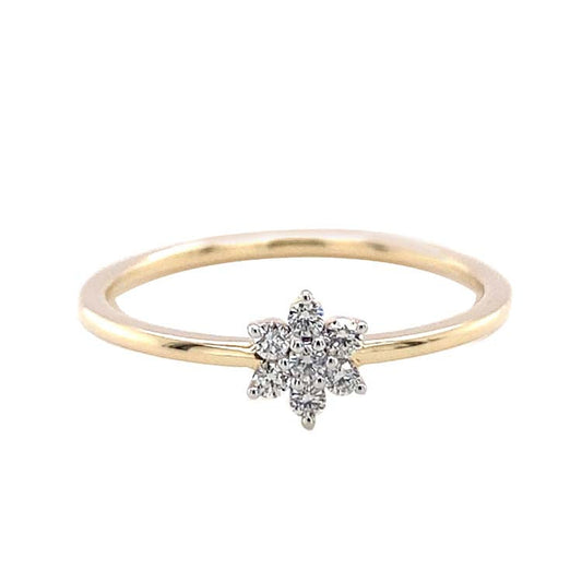Diamond Ring with 0.09ct Diamond in 9ct Yellow Gold