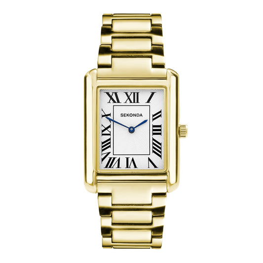 Sekonda Mens Clement Guilloche Dial Iron Plated Bracelet 28x37mm Watch
