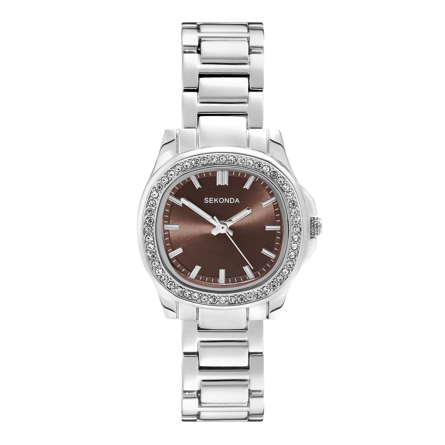 Sekonda Womens Octaire Mocha Dial Stainless Steel Bracelet 30mm Watch