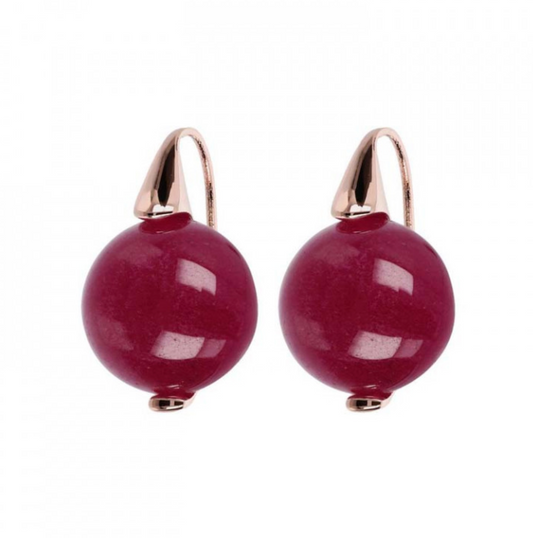 Bronzallure Alba Elegance Earrings Plum Agate