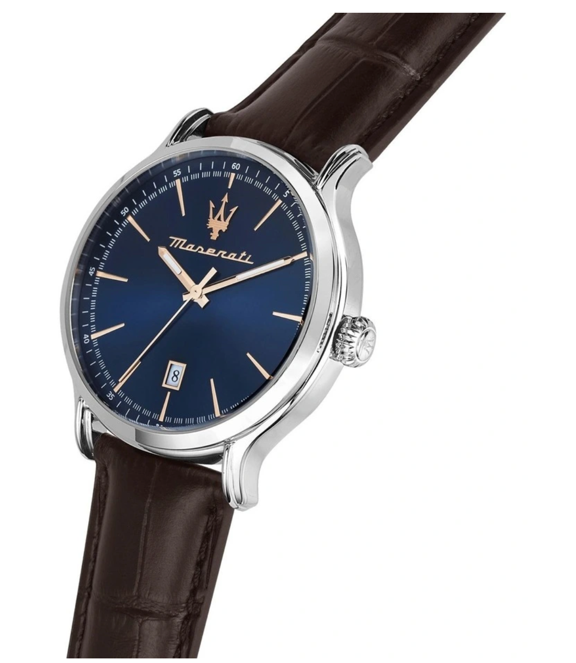 Maserati Epoca Leather Watch 42mm in Brown R8851118016