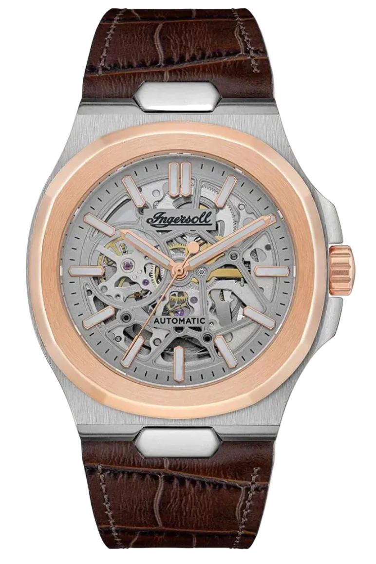 The Catalina Skeleton Brown Leather Band - Ingersoll