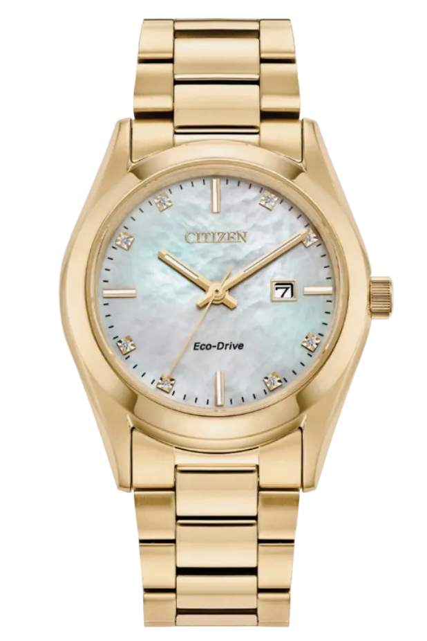 Citizen Eco-Drive Gold Mother of Pearl Watch