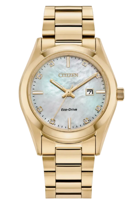 Citizen Eco-Drive Gold Mother of Pearl Watch