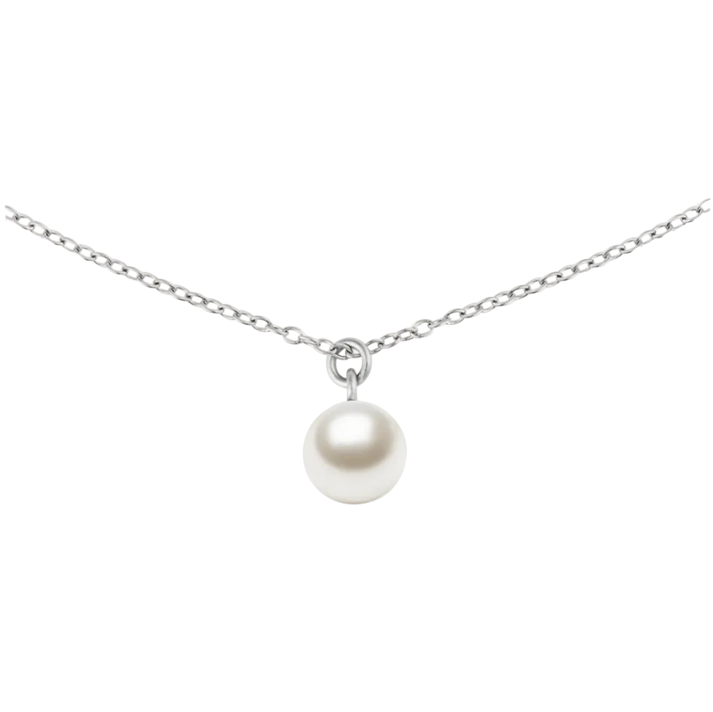 Daniel Wellington Pearl Necklace Silver