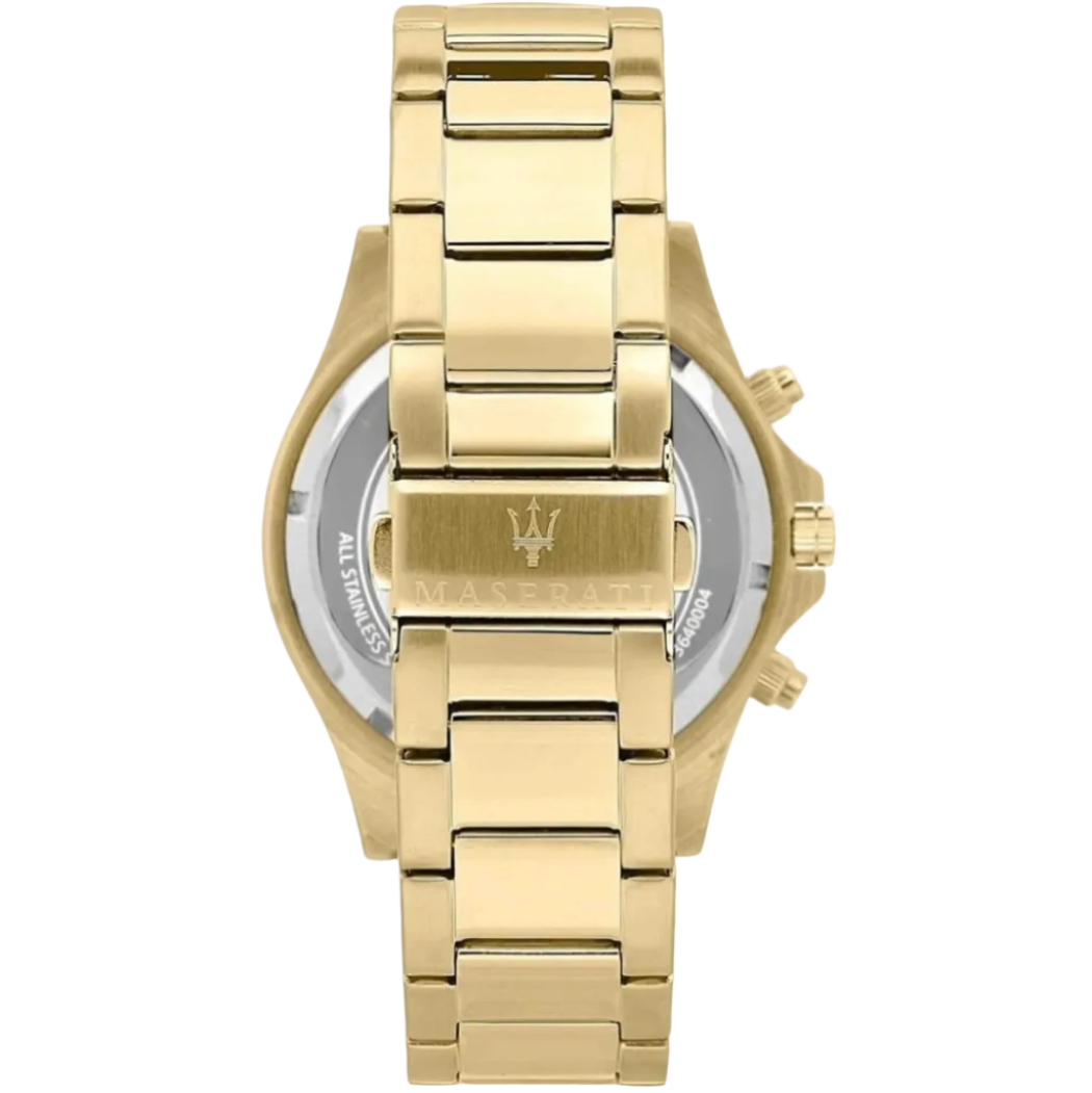 Maserati Sfida Chronograph Gold Dial  with Green Bezel Watch