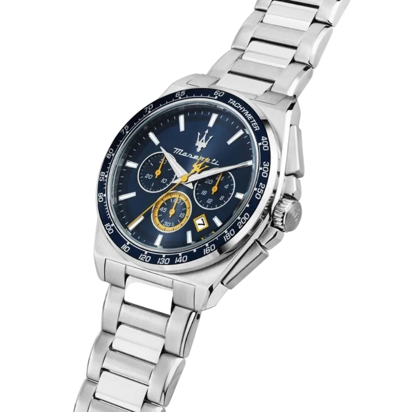 Maserati Velocita Chrono Silver Dual-Strap Watch