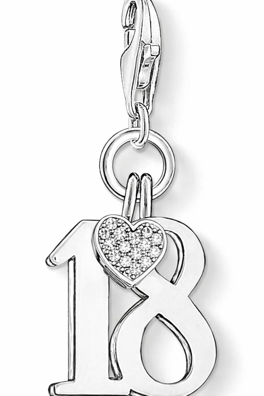 Thomas Sabo "18" Charm with heart