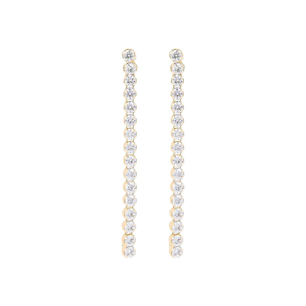 Bronzallure Altissima Golden Tennis Earrings