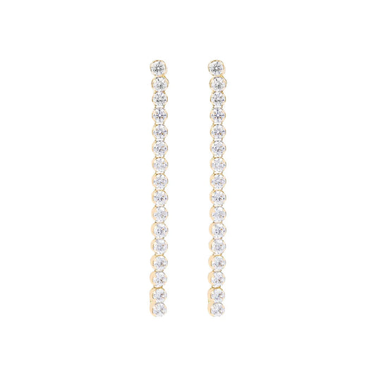 Bronzallure Altissima Golden Tennis Earrings