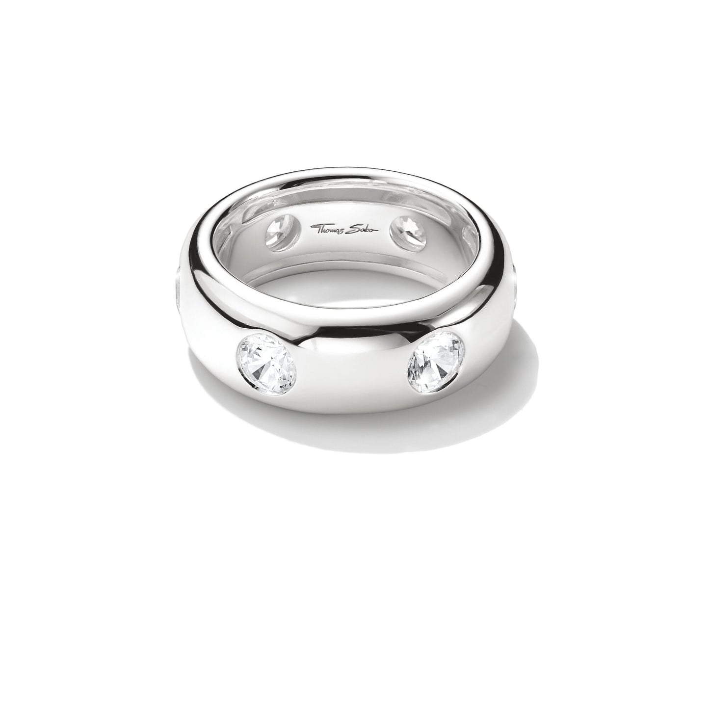 THOMAS SABO Band Ring with White Zirconia Stones