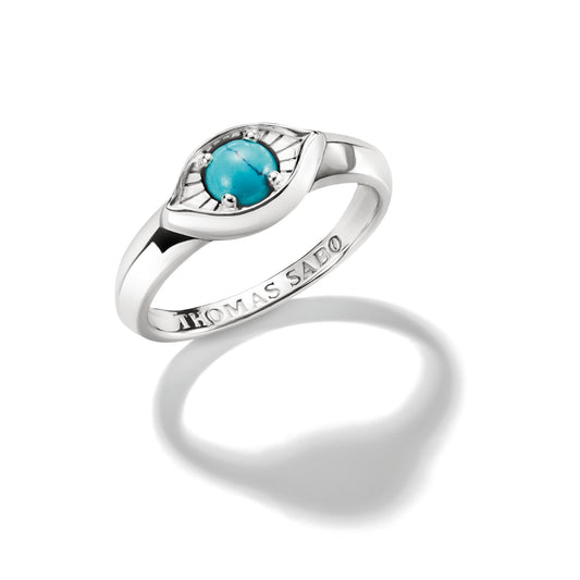 THOMAS SABO Small Eye Ring with Imitation Turquoise