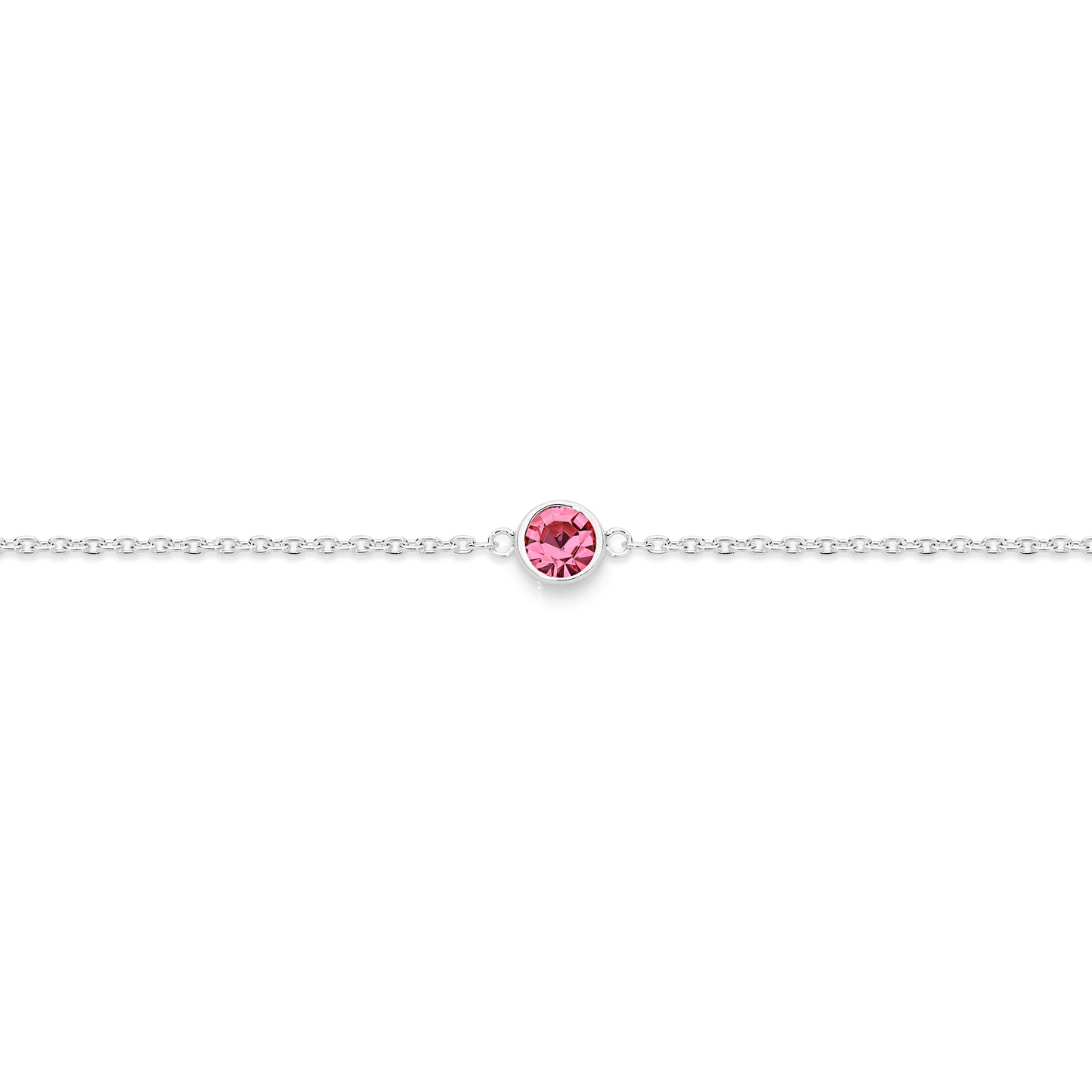 Silver OCTOBER Birthstone Bracelet