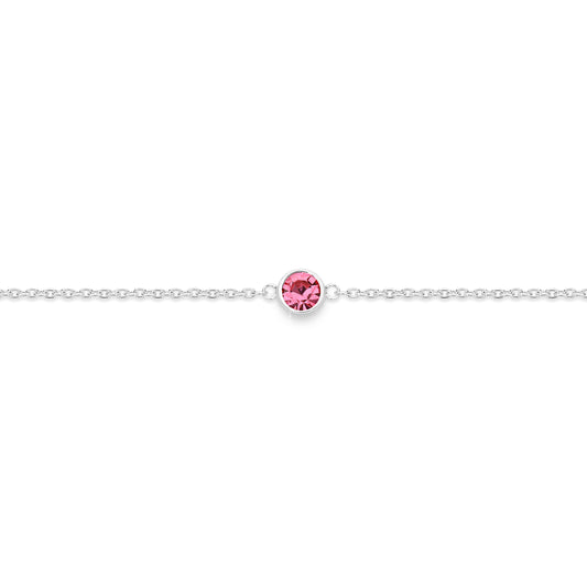 Silver OCTOBER Birthstone Bracelet