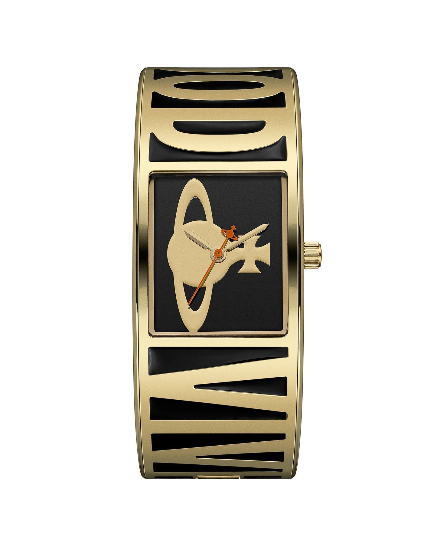 Vivienne Westwood Belvoir 25mm Black Gold Bangle Watch
