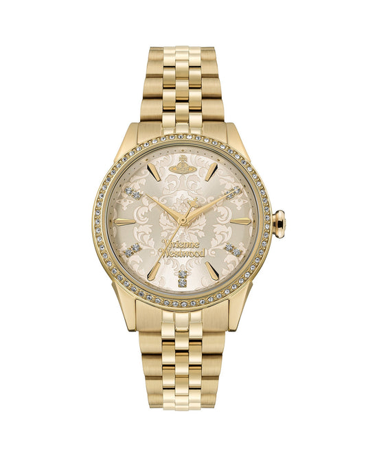 Vivienne Westwood Little Wallace 32mm Gold Dial Gold Strap Watch