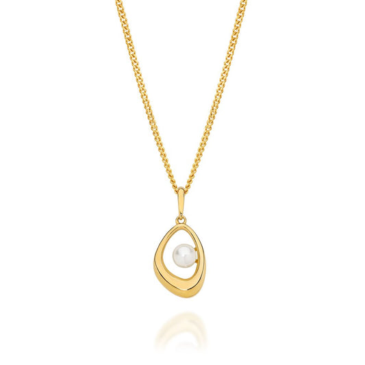 9ct gold freshwater pearl pendant