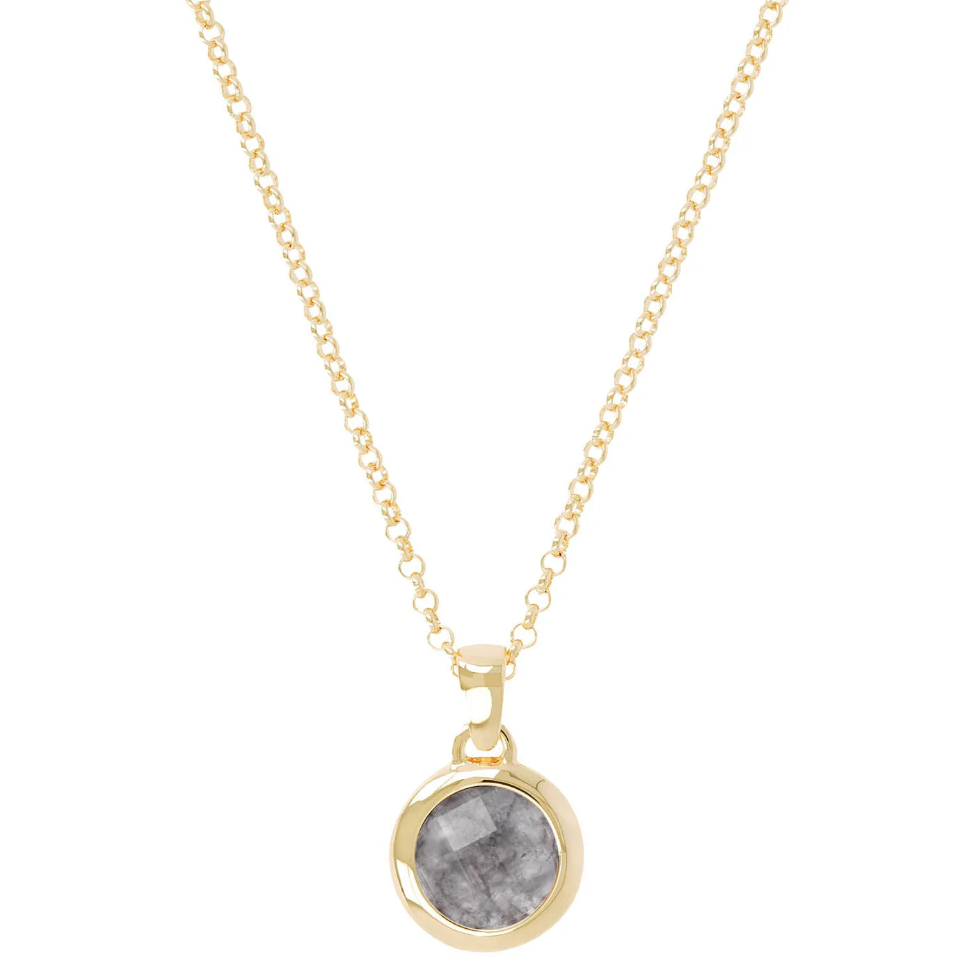 Golden Natural Stone Necklace