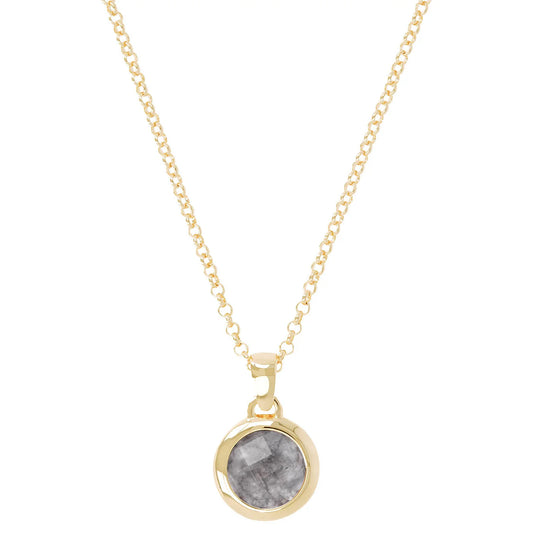 Golden Natural Stone Necklace