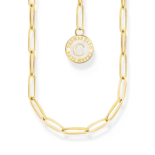 THOMAS SABO Member Charm Necklace with Charmista Disc Gold Plated