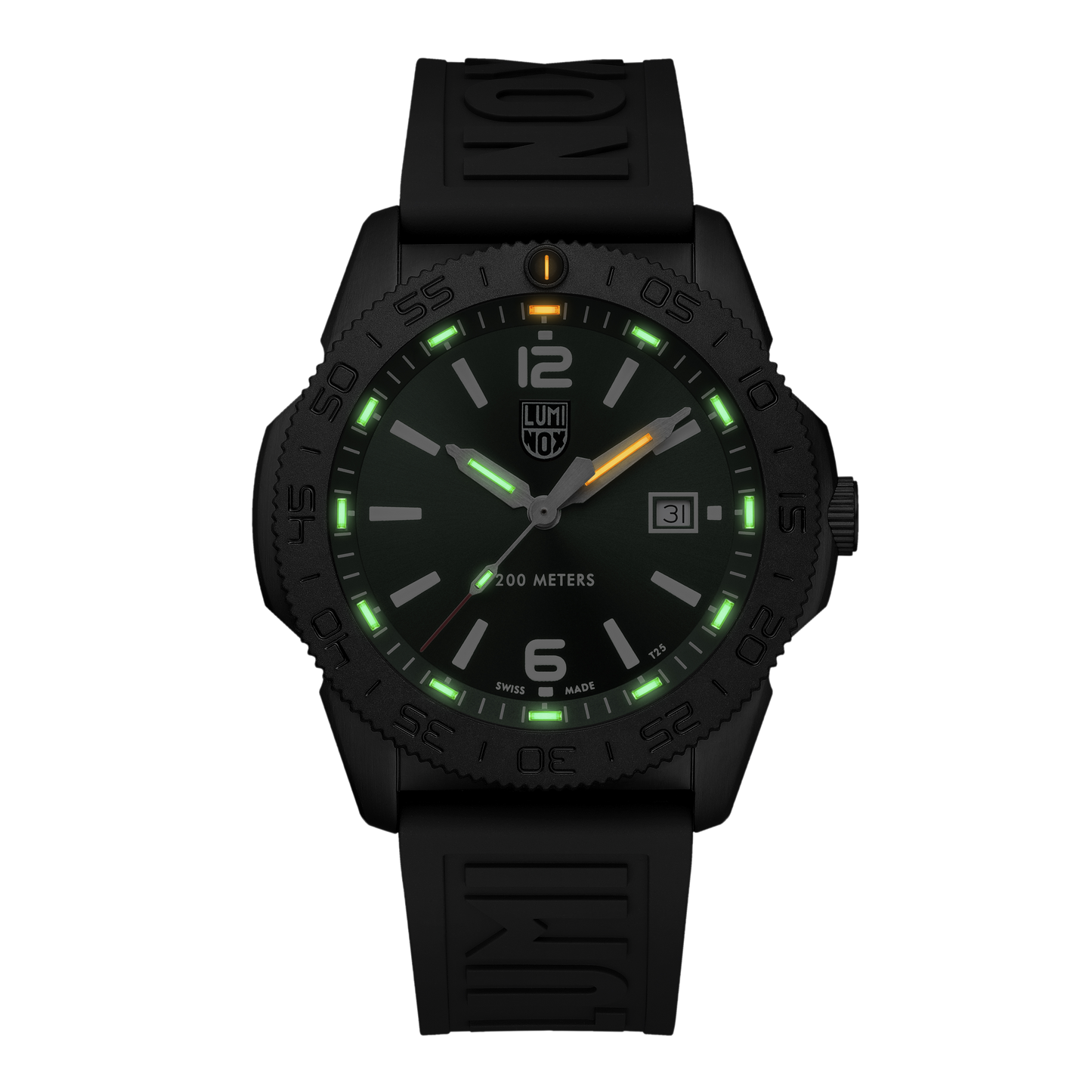 Luminox Pacific Diver Green Dial Black Steel 44mm Watch - XS.3137.B