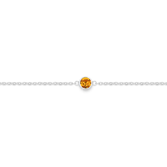 Silver NOVEMBER Birthstone Bracelet
