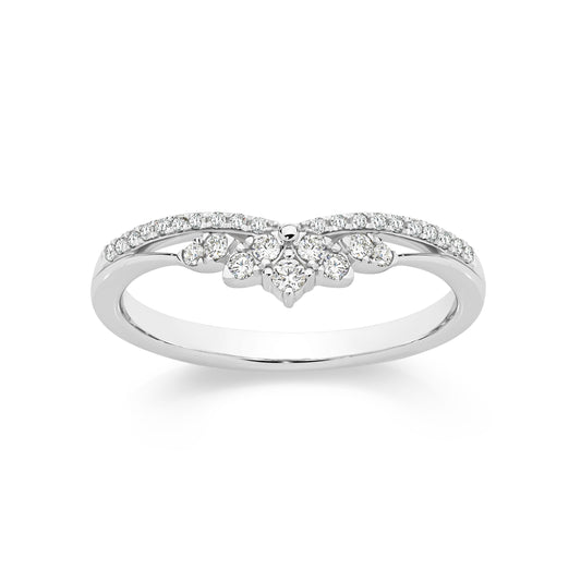 9ct White Gold 0.20ct Diamond Wish Ring