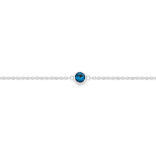 Silver DECEMBER Birthstone Bracelet