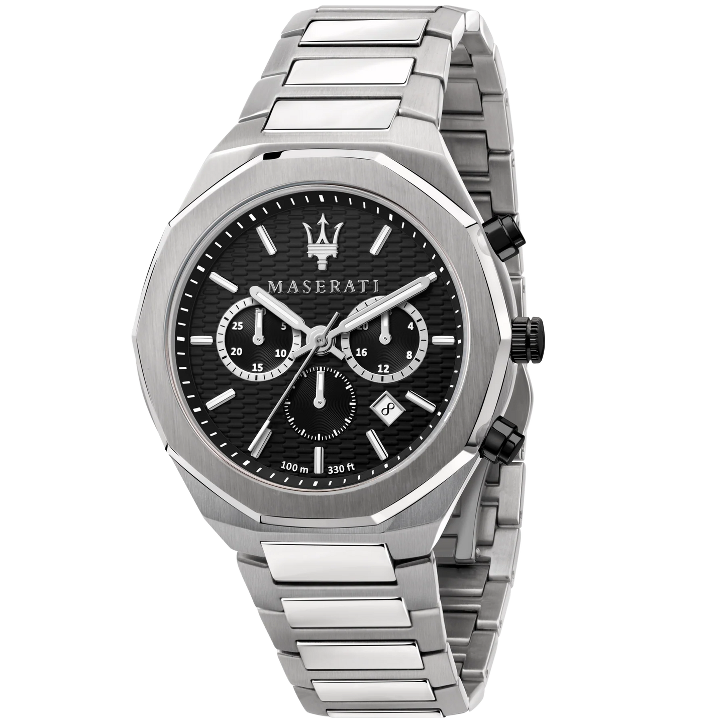 Maserati Stile Silver Chronograph Watch