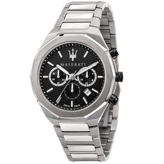 Maserati Stile Silver Chronograph Watch