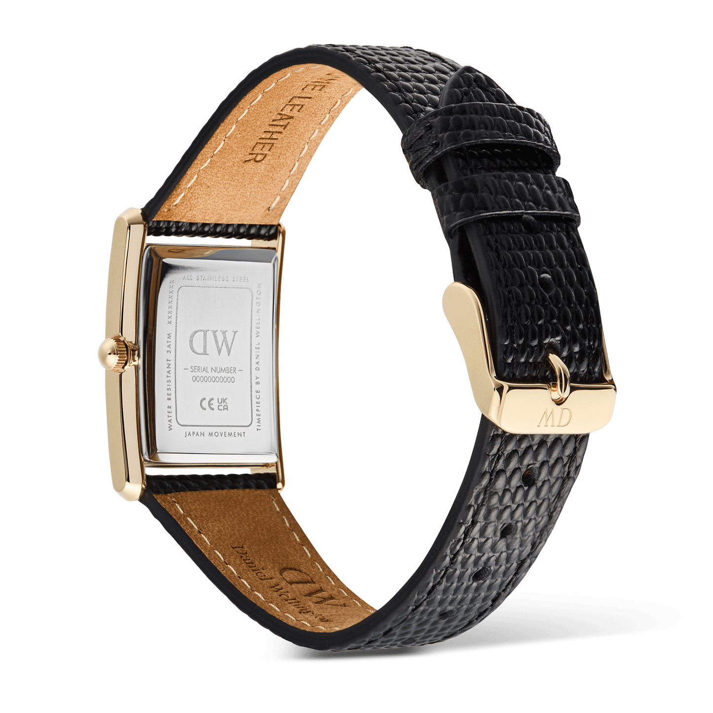 Daniel Wellington Bound Black Lizard Guilloché Gold