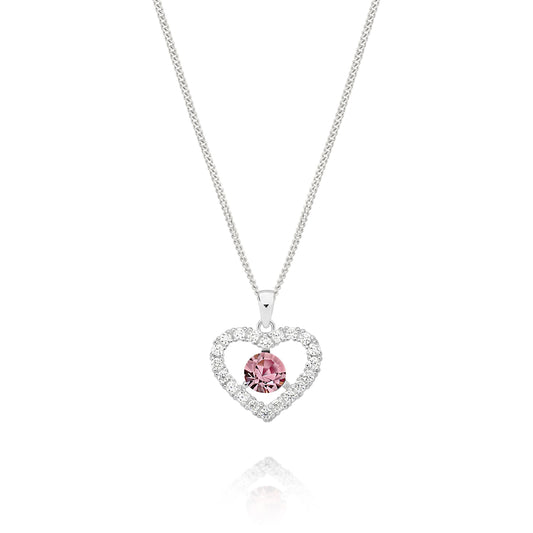 Silver JUNE Birthstone Pendant