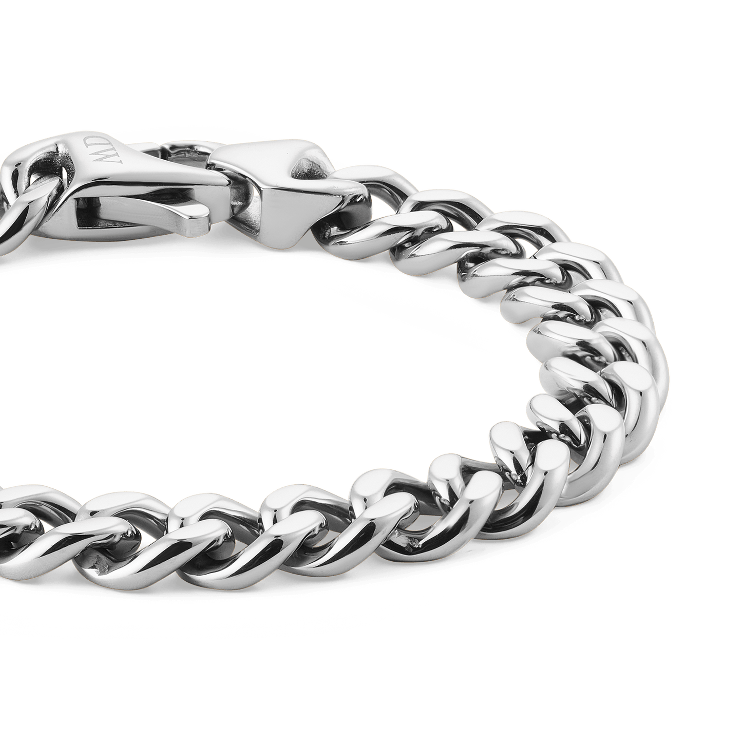 Daniel Wellington Ellipse Cuban Chain Bracelet Silver