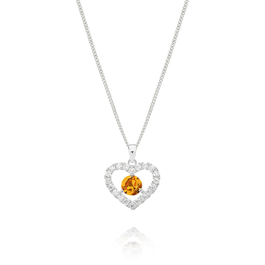 Silver NOVEMBER Birthstone Pendant