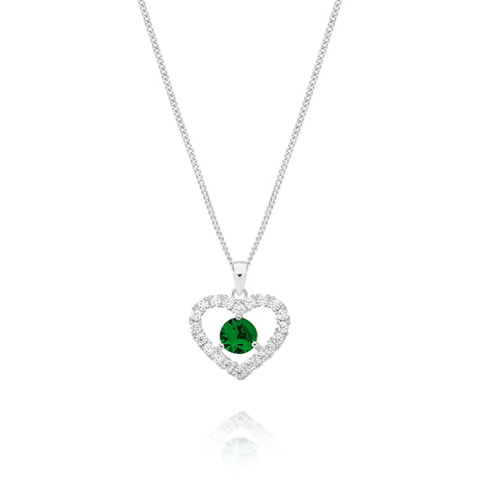Silver MAY Birthstone Pendant