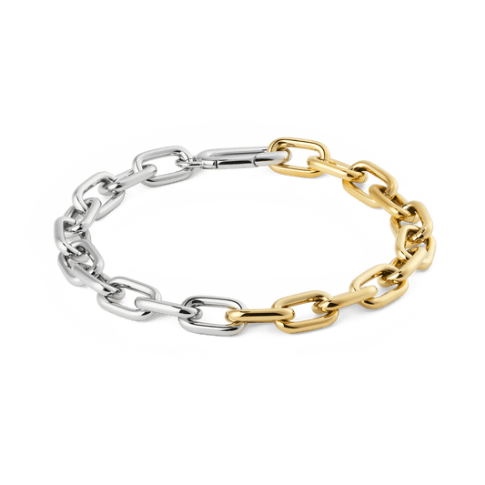 Daniel Wellington Contrast Link Bracelet Two Tone Gold